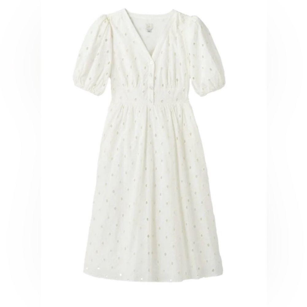 Brand New Midi Eyelet Dress